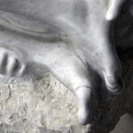 detail of marble sculpture Ryszard Piotrowski