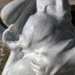 detail marble figure sculpture art gallery modern artist